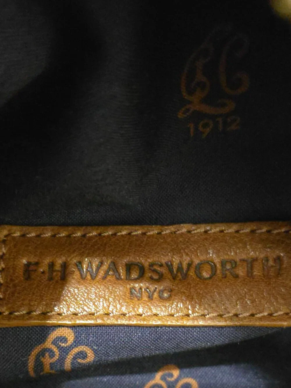 F.H. Wadsworth Men's Brindle Cowhair on Hide and Leather Shoe Bag